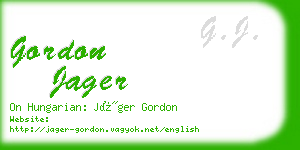 gordon jager business card